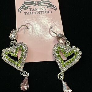 Tarina Tarantino Swarovski crystal heart earrings